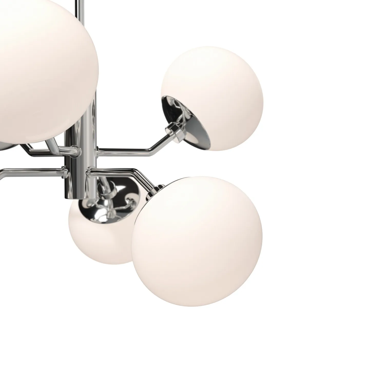 Estee Globe 6 lt Polished Nickel Mid Century Ceiling Light PBR 3D Model_05